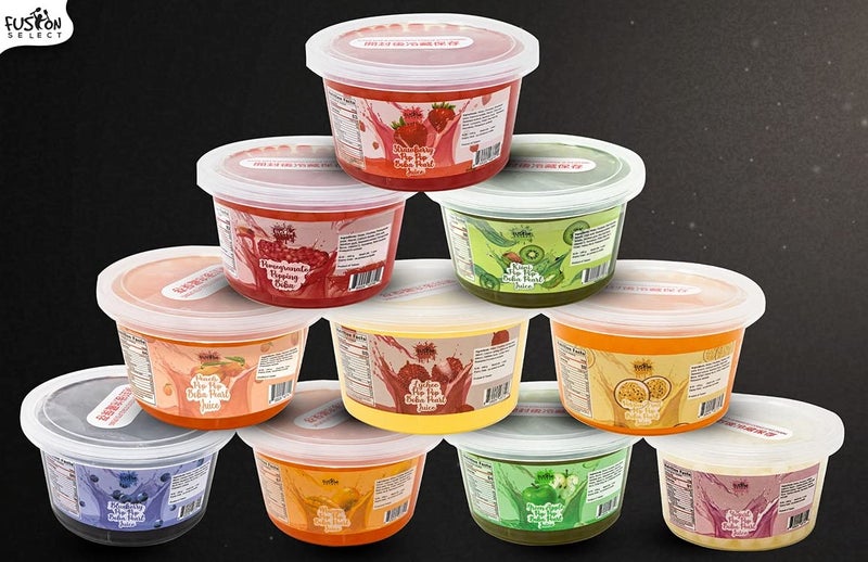 Fusion Select Strawberry Popping Boba Pearls Bursting Boba For Fruit Tea Dessert Toppings 450 Grams - Image 4